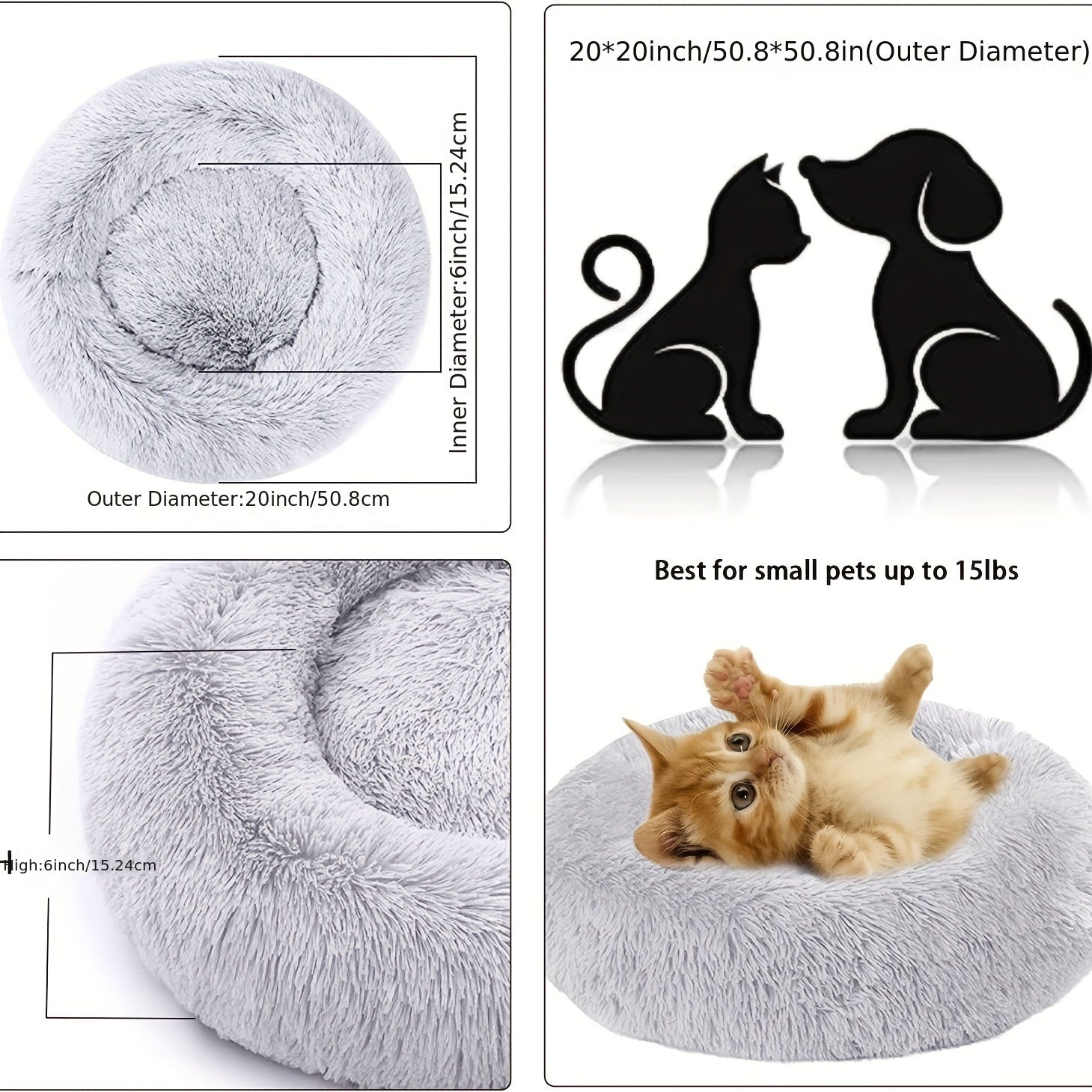 [Soft Donut Cat Bed Nest]