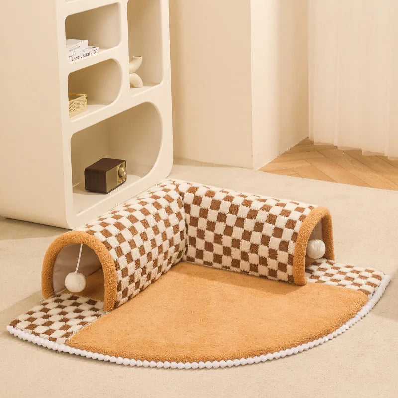 Cat Bed Can Play Cat Tunnel Doghouse Bed Kitten Dog Basket Bed