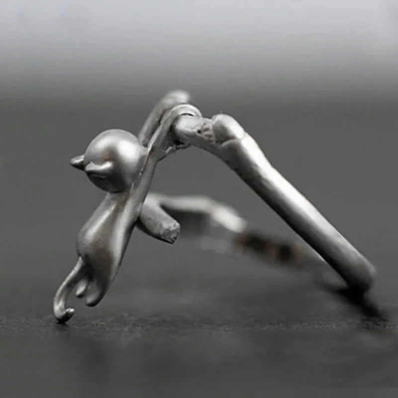 925 Sterling Silver Cat Branch