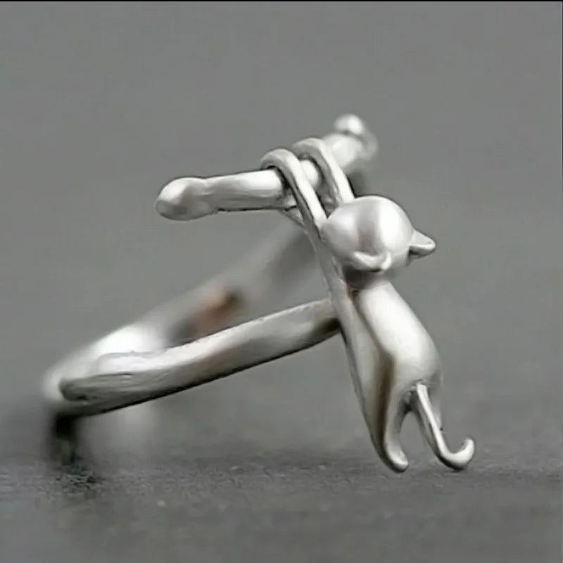 925 Sterling Silver Cat Branch
