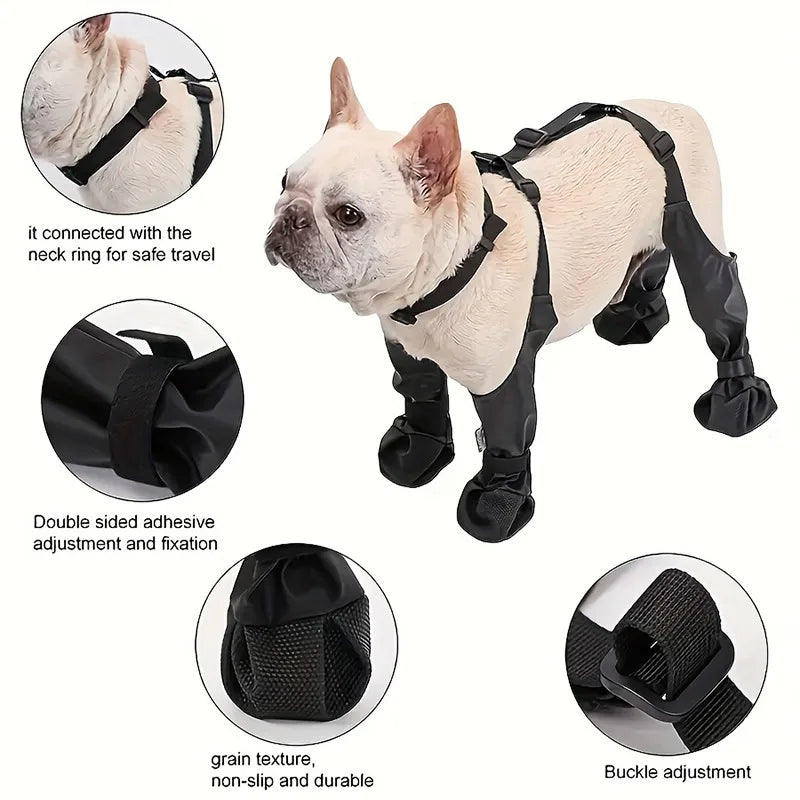 Adjustable Dog Boots Waterproof Dog Shoes