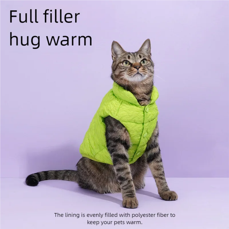 Pet cotton clothing, cat and dog universal clothes, vest, winter warmth, cat winter clothing, autumn and winter new styles, anti