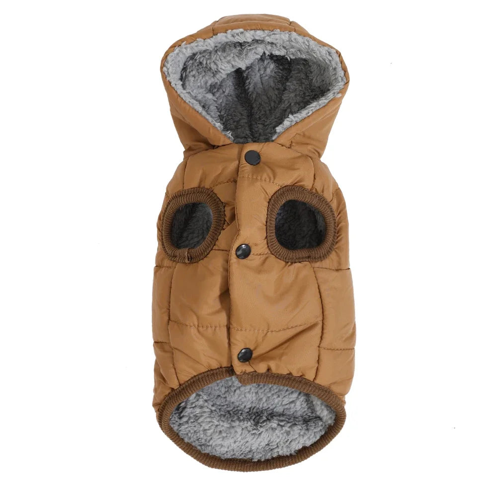 Winter Fleece Cat Clothes Warm Kitten Jacket Hoodies Waterproof Pet Coat Soft Comfortable with D-Ring for Dogs Sphynx Supplies