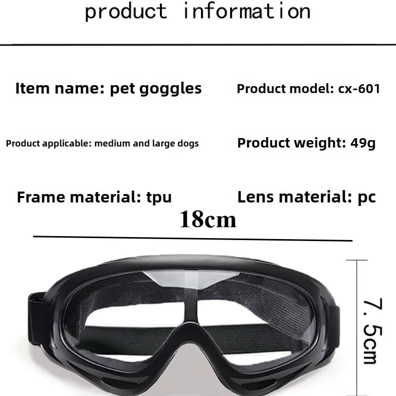 Pet Adjustable Dog Goggles Sunglasses Anti-UV Sun Glasses