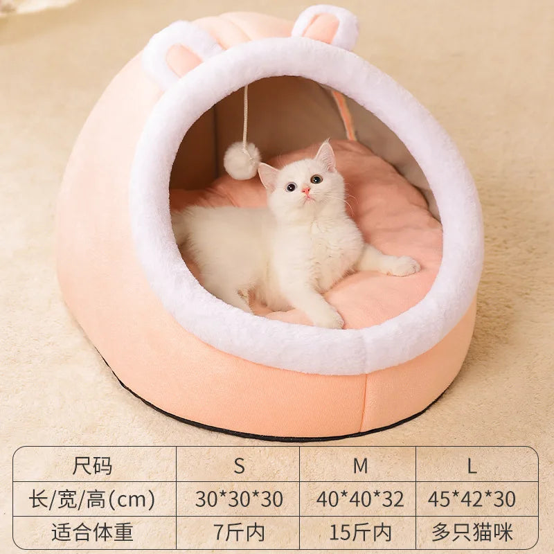 Cat Bed Cat House Warm Cartoon  Dog Mat Bag