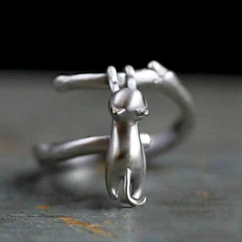 925 Sterling Silver Cat Branch
