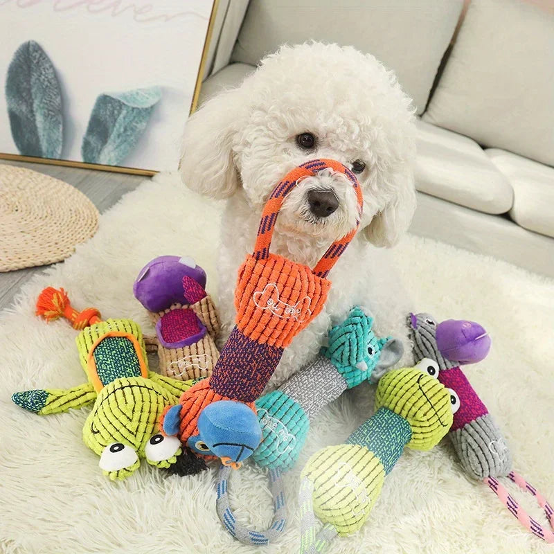 Durable Squeaky Plush Dog Toys