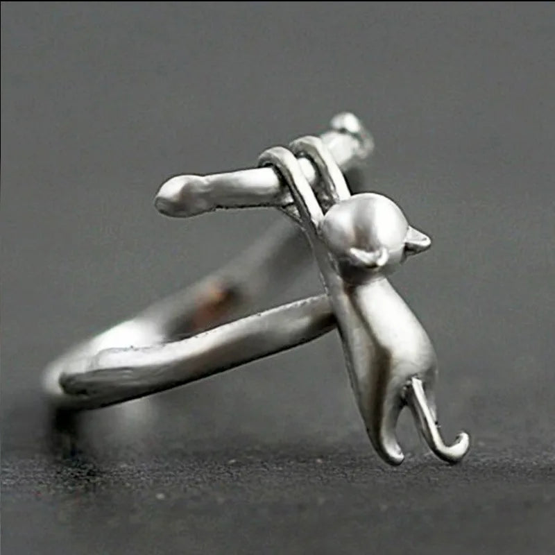 925 Sterling Silver Cat Branch