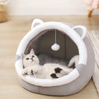 Cat Bed Cat House Warm Cartoon Pet Bed Foldable Removable Washable Pet Sleeping Bed for Cat Small Dog Mat Bag Cave Cattery