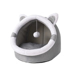 Cat Bed Cat House Warm Cartoon Pet Bed Foldable Removable Washable Pet Sleeping Bed for Cat Small Dog Mat Bag Cave Cattery