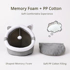 Cat Bed Cat House Warm Cartoon Pet Bed Foldable Removable Washable Pet Sleeping Bed for Cat Small Dog Mat Bag Cave Cattery