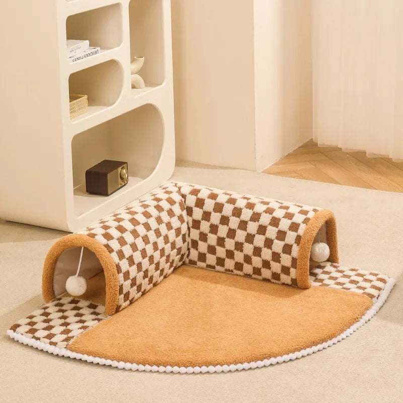 Cat Bed Can Play Cat Tunnel Doghouse Bed Kitten Dog Basket Bed
