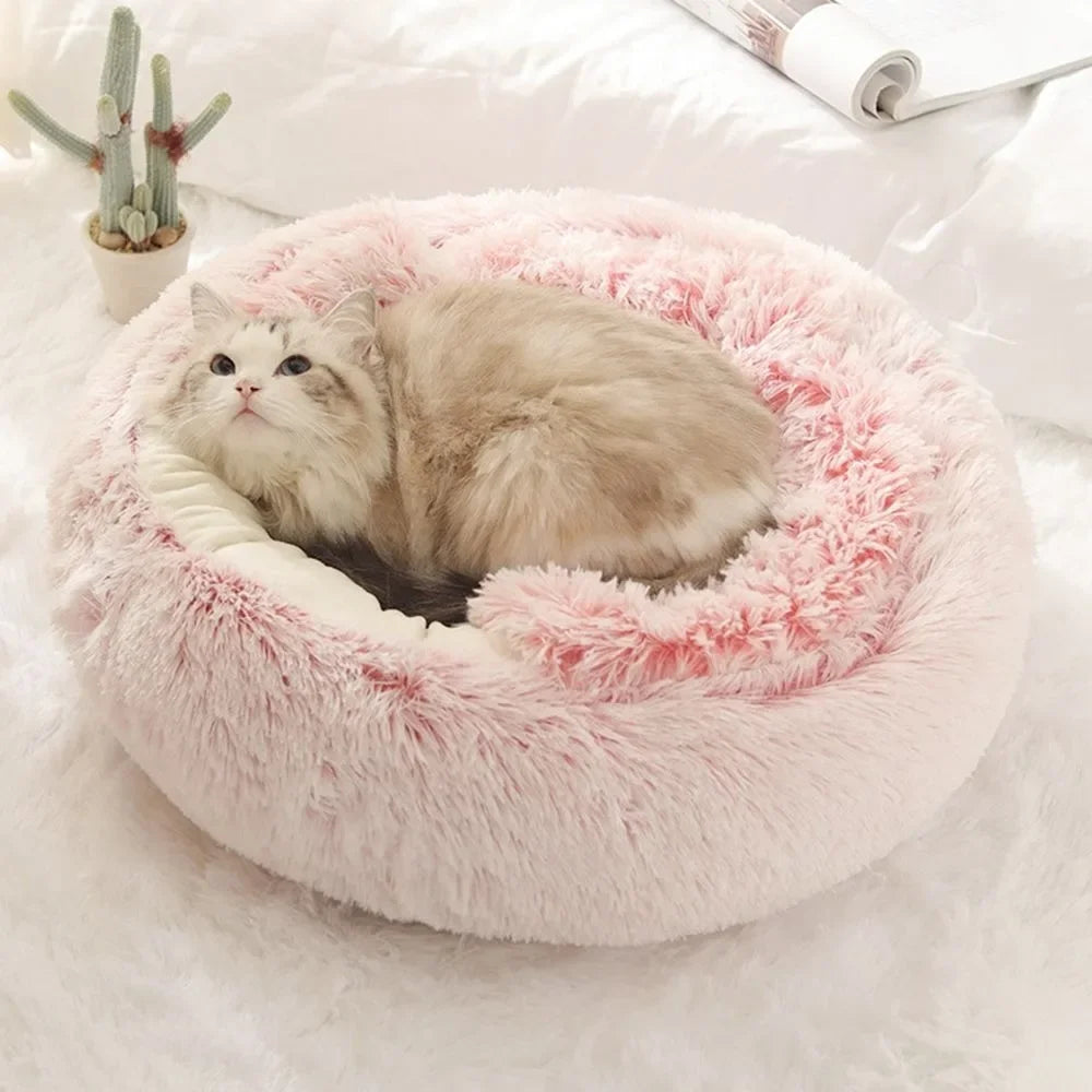 Soft Warm Long Plush Pet Bed Encloses  Nest