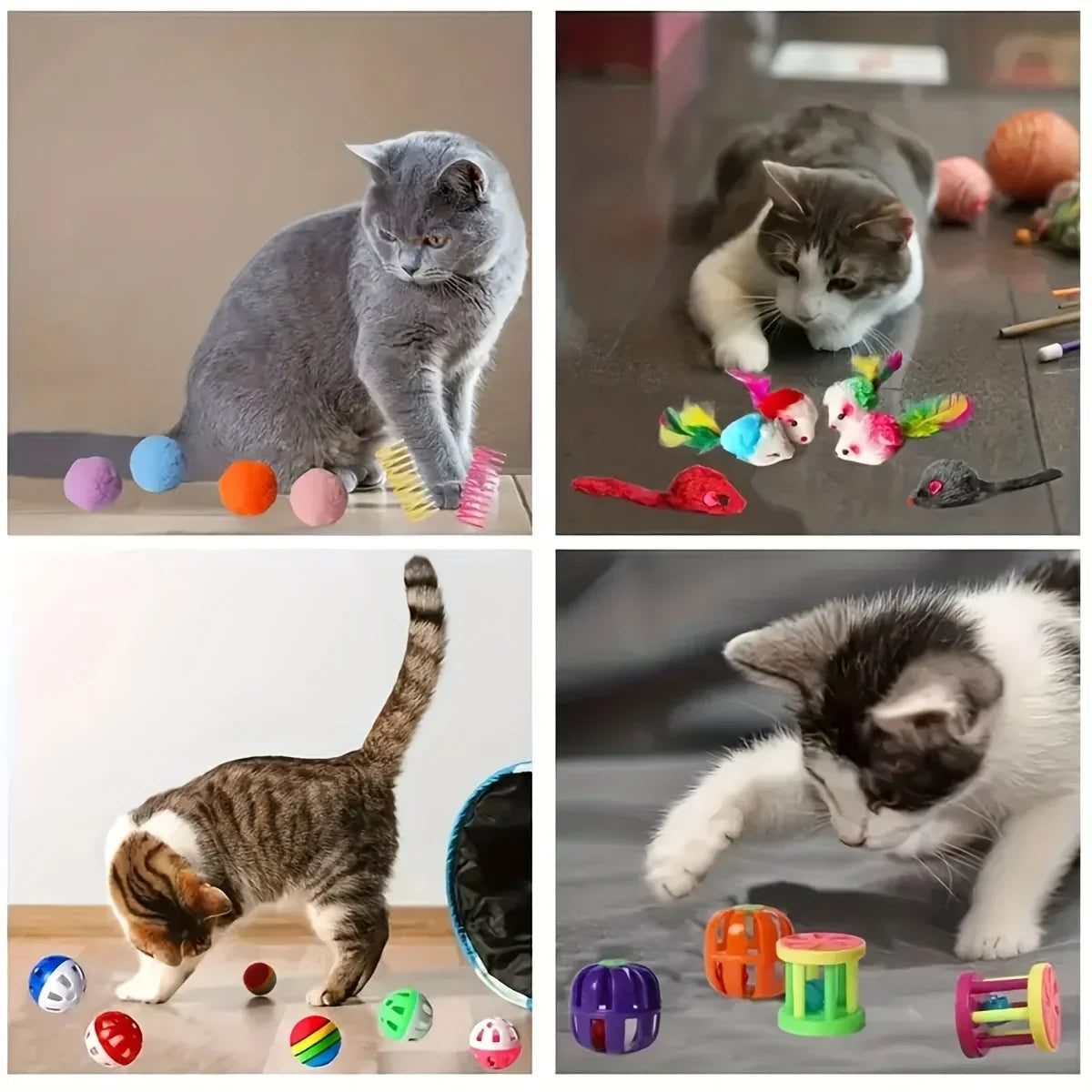 56pcs/28pcs/14pcs Cat Toys Mixed Pack.