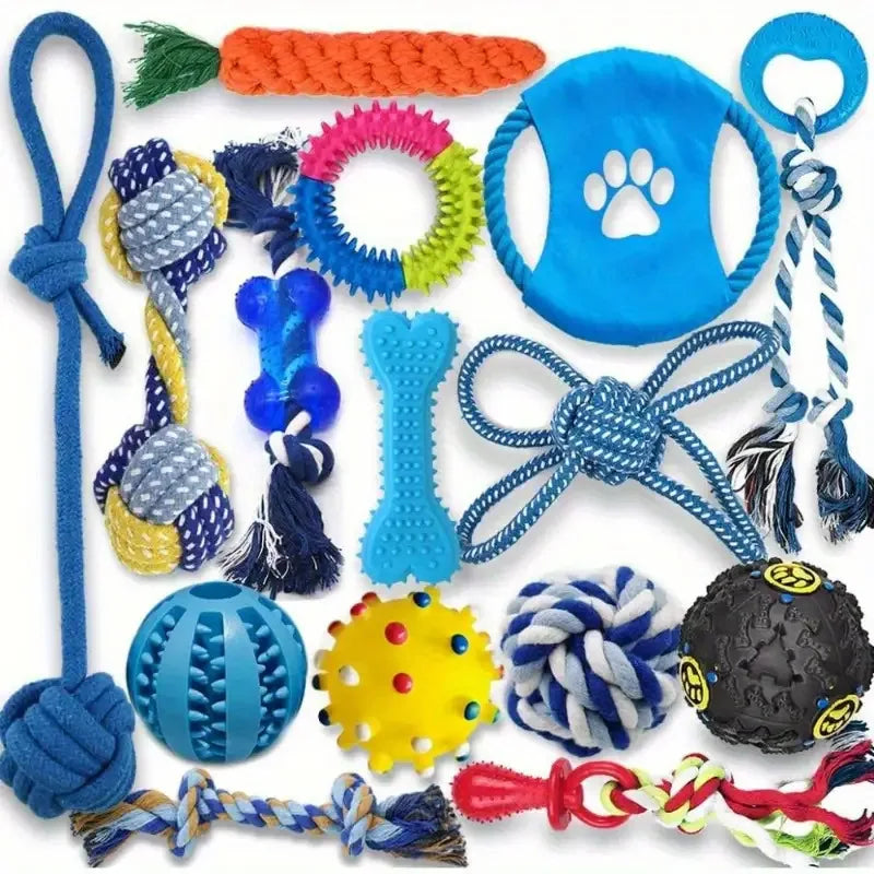 15PCS Dog Toys for Aggressive Chewers