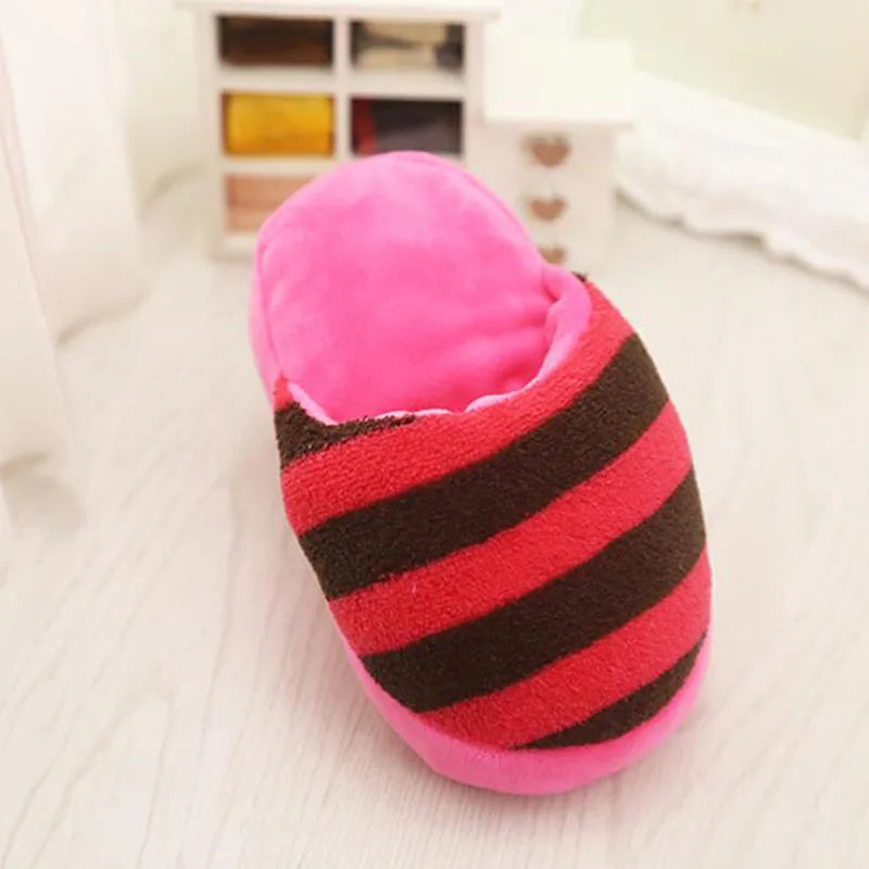 Pet Toys Squeaker Plush Slipper